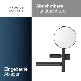 Ideal Standard Beauty Kosmetikspiegel-Set Bar M700 Schwarz Matt