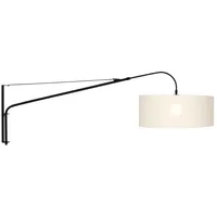 Steinhauer Wandleuchte Lampe Schlafzimmerleuchte weiß Textil schwarz Leseleuchte schwenkbar