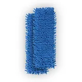 BestLivings Bodenwischer Ersatzbezug Mikrovelour Chenille Blau 2er Pack