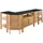 Dehner Outdoor-Küche Eckregal Southampton, ca. B50/H90/T50 cm, Hellbraun, Schwarz