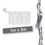 Koopmann International KOOPMAN LED-Minilichtervorhang weiße LEDs