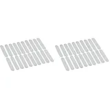 Wenko Anti-Rutsch-Streifen 20 Stück für Kleiderbügel, 0,8 x 5 cm, Transparent