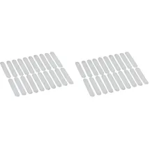 Wenko Anti-Rutsch-Streifen 20 Stück für Kleiderbügel, 0,8 x 5 cm, Transparent