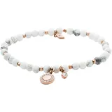 Fossil Armband mit Howlith und Glassteinen roségold JA6934791 Größe 16,5 cm