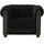 S-Style Chesterfield Sessel Cleo Blink Samt 104 x 72 x 0 cm Schwarz