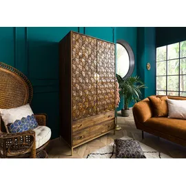 Massivmoebel24 Kleiderschrank Mango 99x55x190 braun geölt DIAMOND 218