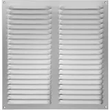 Upmann Wetterschutzgitter,Alu weiß 400x400 mm mit Insektenschutz Schrauben und Dübeln