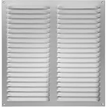 Upmann Wetterschutzgitter,Alu weiß 400x400 mm mit Insektenschutz Schrauben und Dübeln