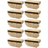 cyclingcolors 10x Lattenhalter Monolatte 63 x 8 mm Kunststoff für Lattenrost Holzrahmen Bett Endkappen Befestigung Lasche Klammer Schraube, beige