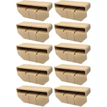 cyclingcolors 10x Lattenhalter Monolatte 63 x 8 mm Kunststoff für Lattenrost Holzrahmen Bett Endkappen Befestigung Lasche Klammer Schraube, beige