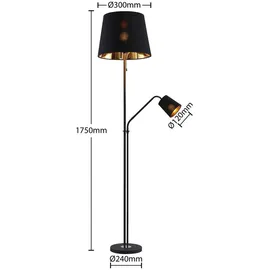 LINDBY Efalia 175,0 cm schwarz