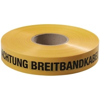 Multicoll Trassenwarnband Aufdruck Achtung Breitbandkabel B.40mm L.250m gelb