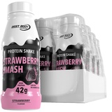 Best Body Nutrition RTD Protein Shake 8 x 500 ml Flasche – Trinkfertige Eiweißshakes – Fettfrei, ohne Zuckerzusatz – Ideal für unterwegs