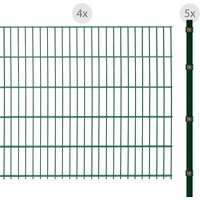 Arvotec Doppelstabmattenzaun "EXCLUSIVE 103 zum Einbetonieren" Zaunelemente Zaunhöhe 103 cm, Zaunlänge 2 - 60 m Gr. H/L: 103 cm x 8 m H/L: 103 cm, grün (dunkelgrün) Zaunelemente
