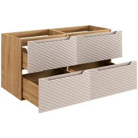 petits-meubles Waschtischunterschrank 120 x 59 cm Beige/Braun