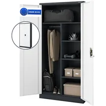 Jan Nowak Mehrzweckschrank 185 x 90 x 45 cm Anthrazit/Weiß