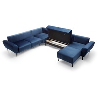 JVmoebel Ecksofa, Ecksofa Sofa U-Form Polstersofa Couch Sofas Couchen Garnitur blau