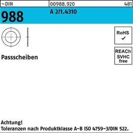 Hörger & Geßler Paßscheibe DIN 988 10 x 16 x 0,25 mm 1000 Stück