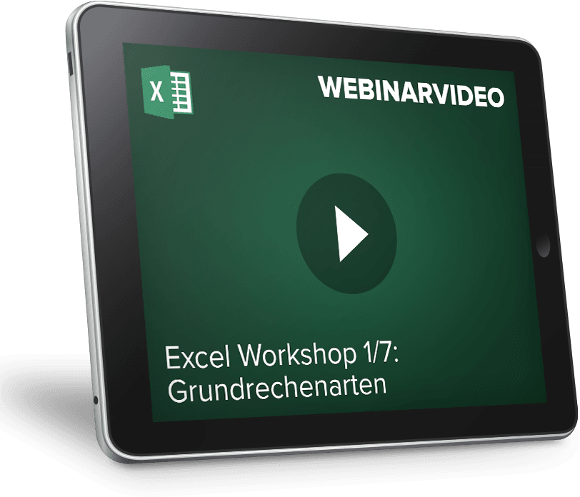 Webinarvideo: Excel-Workshop 1/7 - Grundrechenarten