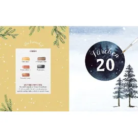 Edition Michael Fischer Mein Adventskalender-Buch: Winter-Watercolor-Land