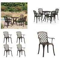 vidaXL 5 tlg. Bistro Set Aluminiumguss Bronzen - Bistroset - Bistrosets - Bistro-Set - Bistro-Sets