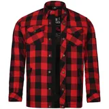Bores Lumberjack Basic Motorrad Hemd, rot/schwarz, 3XL