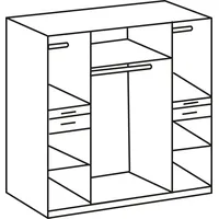 WIMEX Kleiderschrank »Koblenz«, mit Accessoire-Schubkästen, weiß