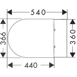 Hansgrohe EluPura S Wand WC Set 540 Weiß
