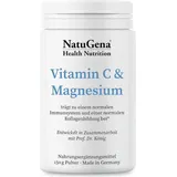 NatuGena Vitamin C & Magnesium | 150 g Pulver | hochdosiertes Vitamin C mit Tri-Magnesiumcitrat | vegan