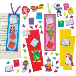 Lesezeichen Weltbuchtag aus Moosgummi  (pro Set 8)