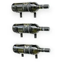 DanDiBo Ambiente DanDiBo 6x Wandhaken Weinflaschen Flaschen Metall Schwarz