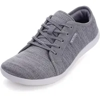 WHITIN Barfußschuhe Herren Barfussschuhe Barfuss Schuhe Breite Barfuß Sneaker Knit Barefoot Shoes Minimalistische Weit Zehenbox Zero Drop Sport Tief Grau 44 EU - 44 EU Weit