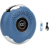 Usb-wiederaufladbarer Nackenventilator, Kleiner, Tragbarer, Leiser, Donut-förmiger Ventilator, Blau