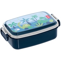 sigikid 25088 Brotzeitbox Dino OnTour Lunchbox BPA-frei Mädchen und Jungen Lunchbox empfohlen ab 2 Jahren blau