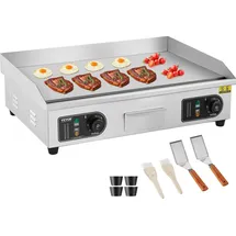 Vevor Kommerzieller elektrischer Grill, 4000 W, flache Grillplatte für die Arbeitsplatte, einstellbare Temperatur von 122 °f bis 572 °f, 25,98 x