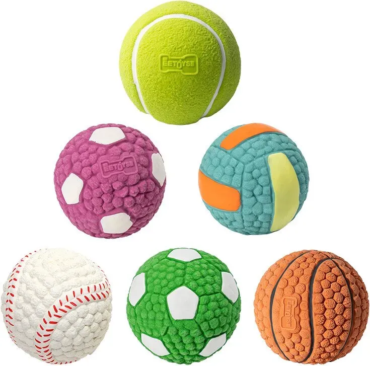 Blinkit Sounding Pet Interactive Toy Ball Set, Squeeze Sound zur Aufmerksamkeitserregung, Soft Latex Gentle Bite Feeling, Molare Reinigungsdesign, Waschbare Ganzkörperstruktur, Geeignet für das tägliche Training und interaktives Spielen