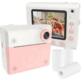 tomtop jms Mini-Cartoon-Kinder-Digitalkamera, 1080P, digitale Videokamera für Kinder, Digitalkamera fuer Kinder, Dual Lens 2.0 Zoll IPS-Bildschirm, eingebauter Akku, Bi... - Rosa