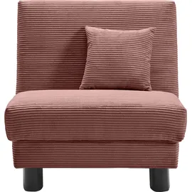 Ell + Ell Sessel Enny Polyester 85 x 90 x 100 cm rot mit Rollen