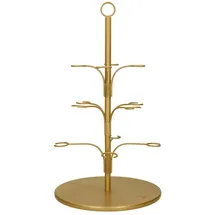 Artesa Artesà Servierbaum für Cocktails und Knabbereien aus Edelstahl, 34 x 34 x 54 cm, in Geschenkverpackung, Shwarz, Gold