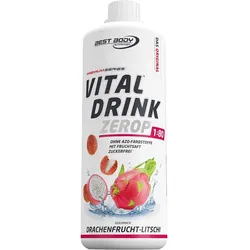 Vital Drink Zerop - Drachenfrucht Litschi - 1000 ml Flasche EINHEITSFARBE 1000 mL