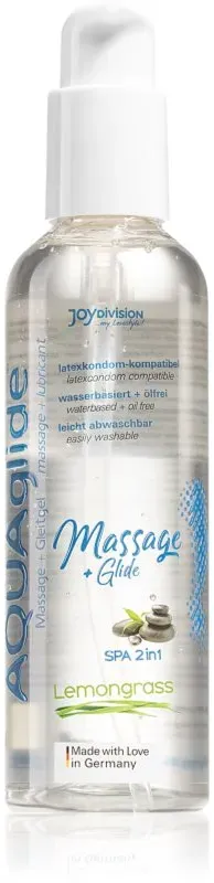 JoyDivision 2v1 AQUAglide Massage Glide Massage und Gleitgel Lemongrass 200 ml
