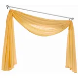 HongYa Gardine Voile Schals Transparent Querbehang BxL: 145x500cm Sonnengelb