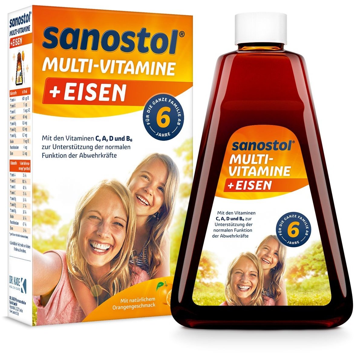 Sanostol plus Eisen mit 9 wichtigen Vitaminen und Eisen