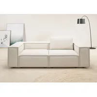 Home Affaire 2-Sitzer HOME AFFAIRE "Watertown, modernes Sofa 246 cm breit, auch in Feincord", weiß, B:246cm H:68cm T:118cm, 96% Polyester, 4% Nylon, Sofas, stilvolles Sofa für 2 Personen mit extra breiter Sitzfläche