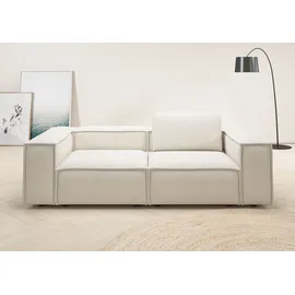 Home Affaire 2-Sitzer HOME AFFAIRE "Watertown, modernes Sofa 246 cm breit, auch in Feincord", weiß, B:246cm H:68cm T:118cm, 96% Polyester, 4% Nylon, Sofas, stilvolles Sofa für 2 Personen mit extra breiter Sitzfläche