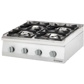 Stalgast Gas-Kochfeld mit 4 Brennern (2x5 + 2x7) als Tischgerät, Serie 700ND