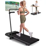 SUPERUN Laufband Leises Walking Pad für den Schreibtisch: 6% Steigung, KI-Training, LED (1-tlg) schwarz