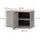 Vicco Eckkommode Wido 80 x 50 cm Greige / Grau