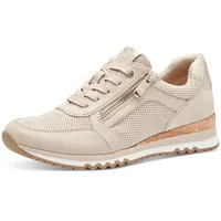 Marco Tozzi Damen Sneaker flach Vegan Freizeit, Beige 37