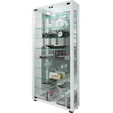 VCM Vitrine Lumo 59 x 18 x 114,8 cm Weiß